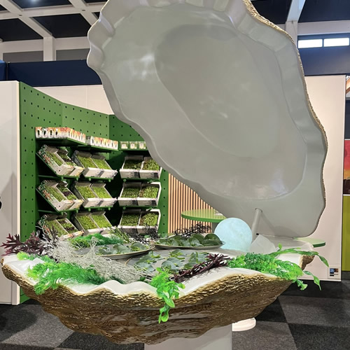 Blowup oester voor beurs en event decoratie